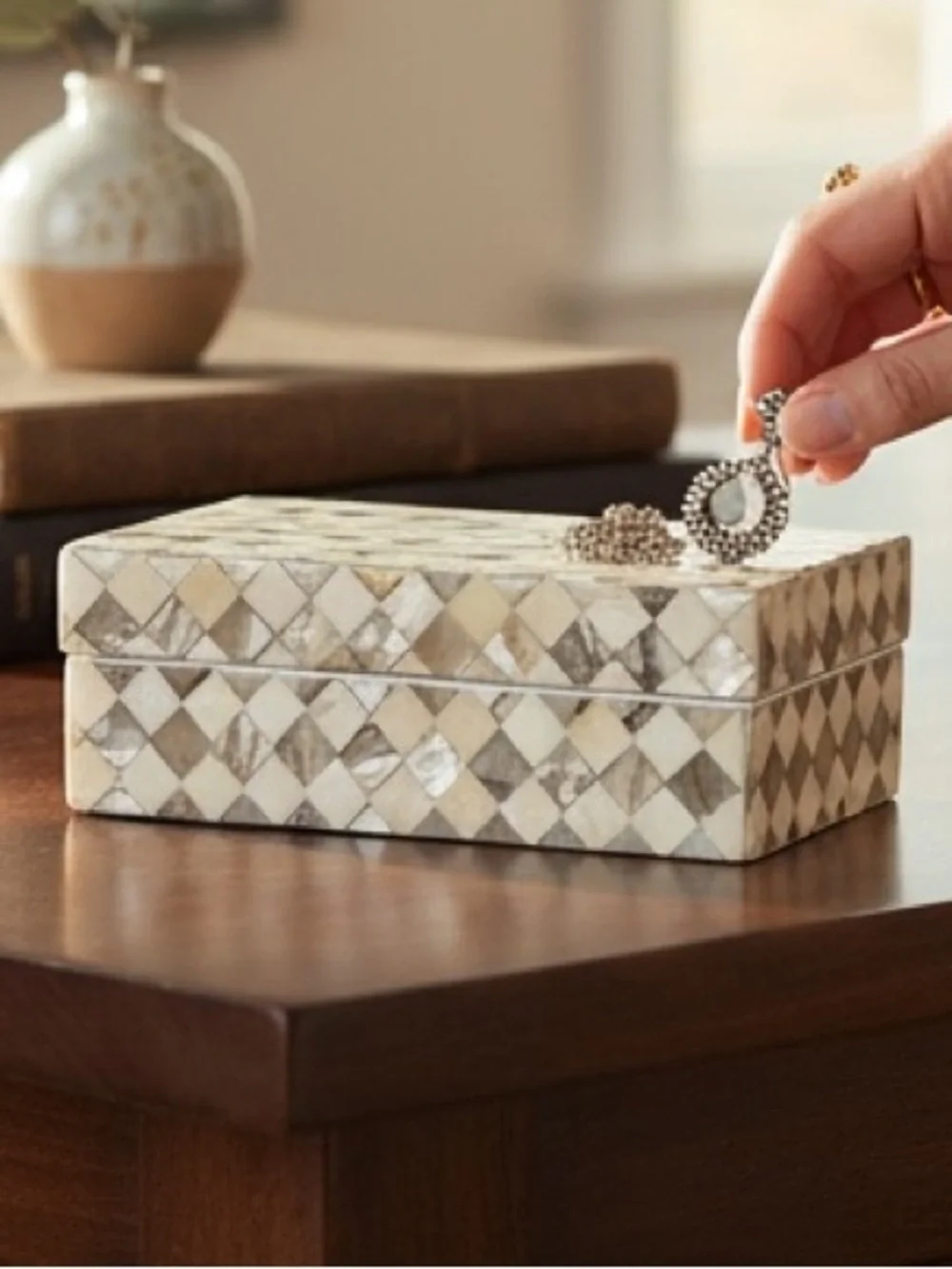 Mother of Pearl Decorative Box by Zodax